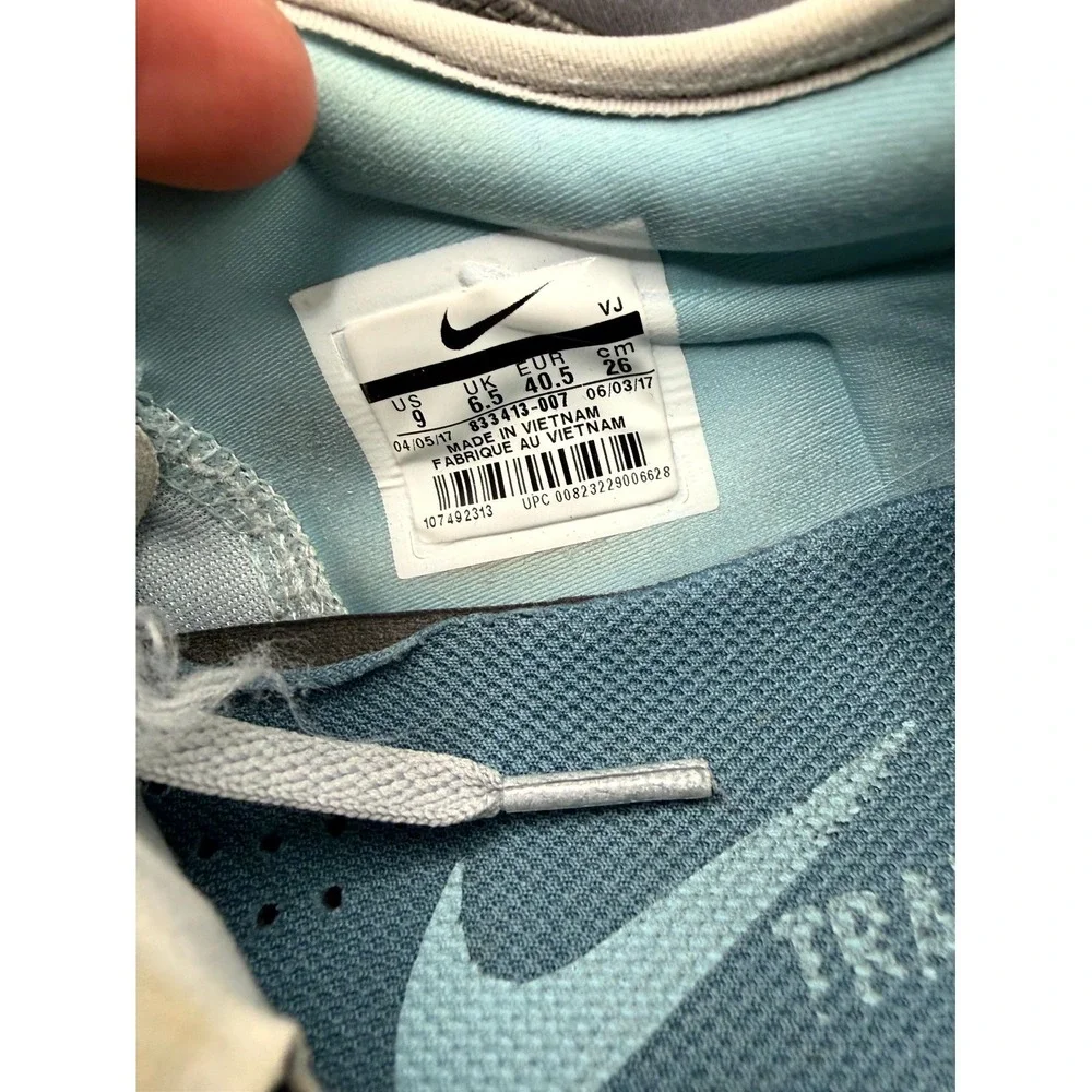 Nike Free TR 6 833413-007‎ Womens 9 Sneaker Wolf Gray Blue Mesh Running Shoes